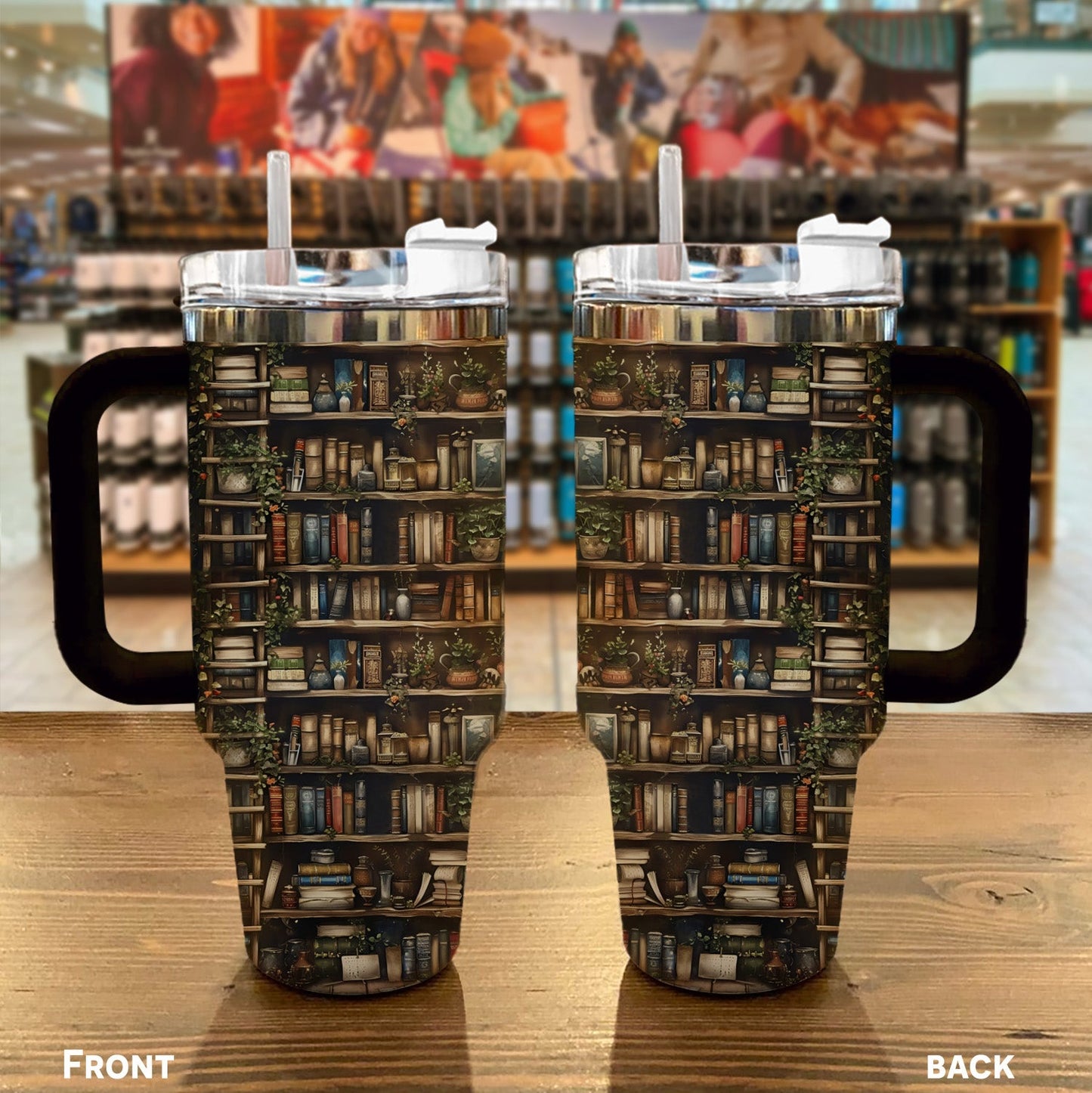 Reading 40 Oz Shineful™ Tumbler Old Bookshelf Mn8 40Oz