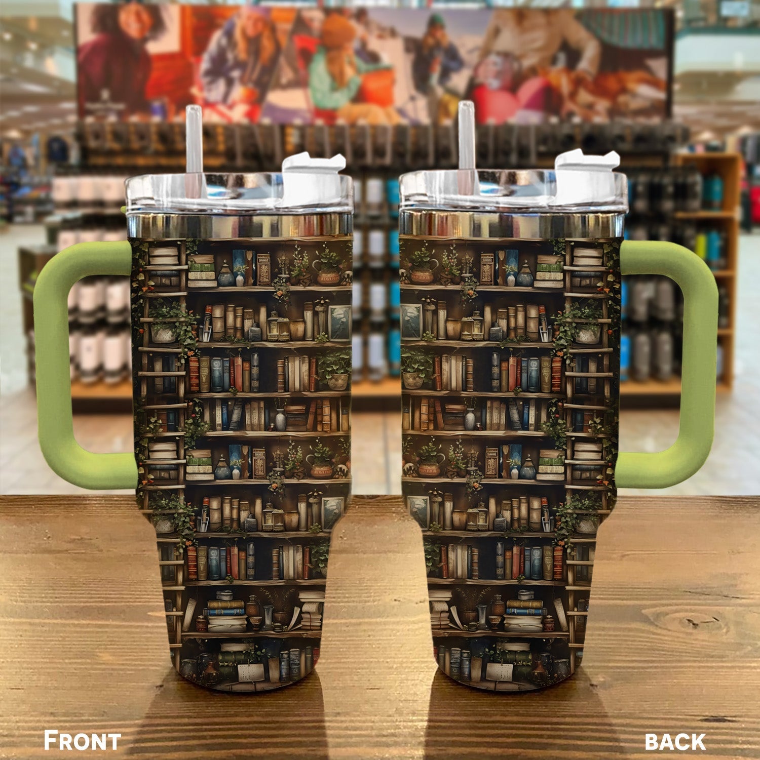 Reading 40 Oz Shineful™ Tumbler Old Bookshelf Mn8 40Oz