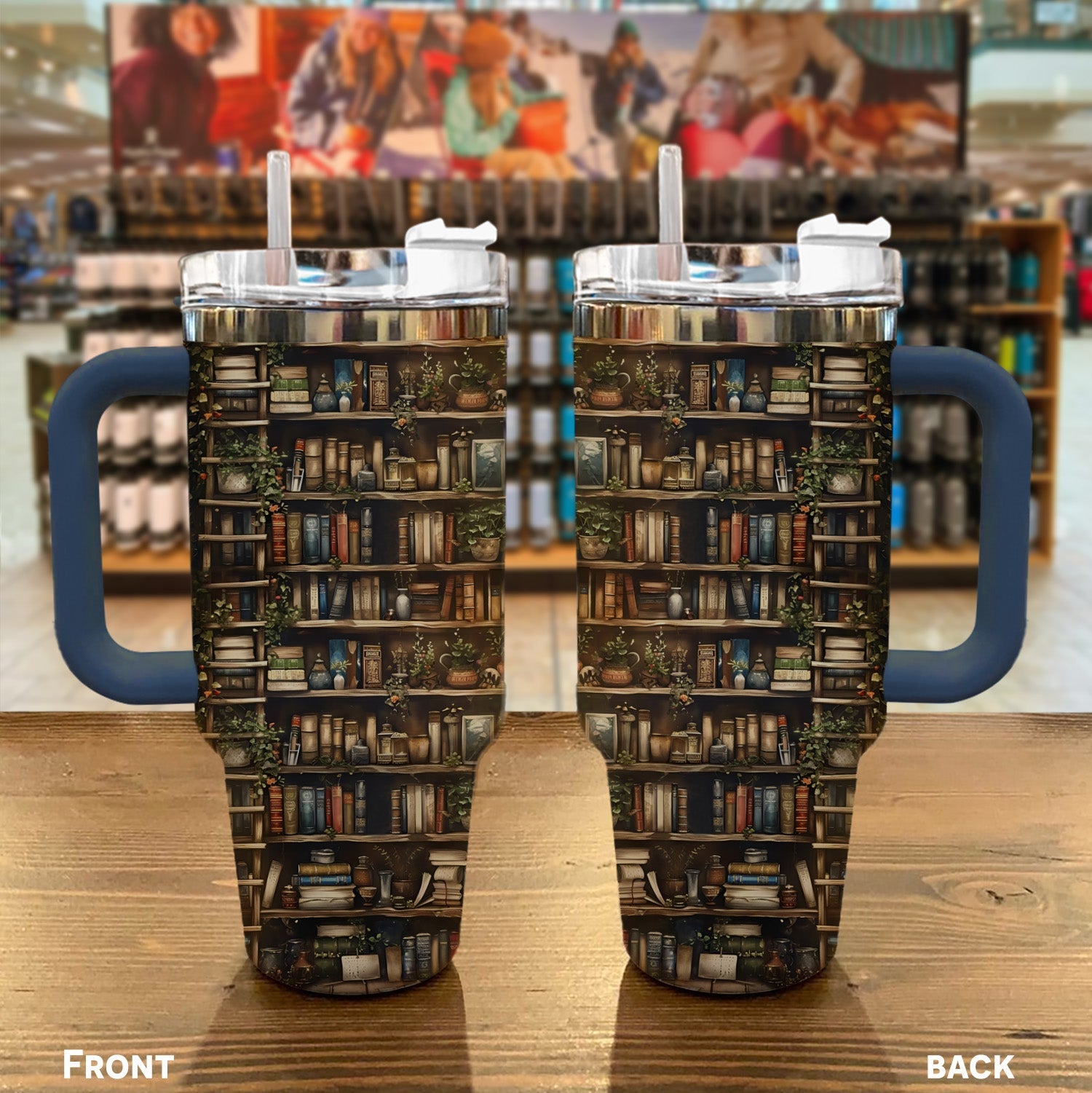 Reading 40 Oz Shineful™ Tumbler Old Bookshelf Mn8 40Oz