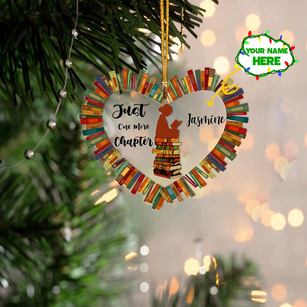 Reading Shineful® Decoration Acrylic Ornament Personalized Just One More Chapter Mn8