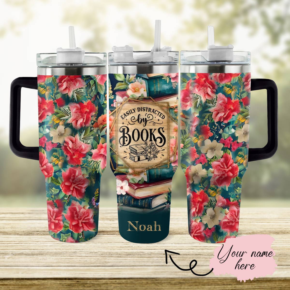 Shineful Tumbler Reading Personalized ShinefulTumbler Easily Distracted