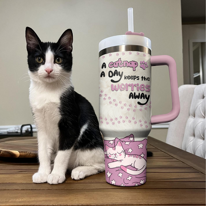 Shineful Personalized Tumbler Little Paws Cat Lover