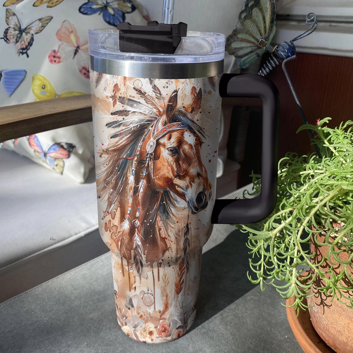 Shineful Tumbler Tribal Horse