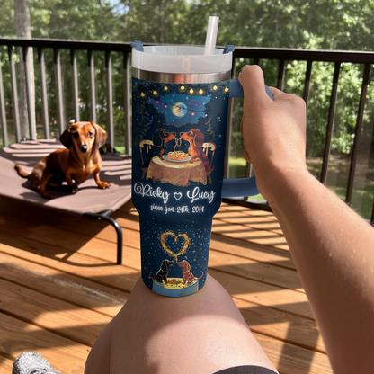 Shineful Personalized Tumbler Doxie Pasta Pals Forever