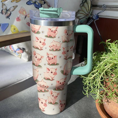 Shineful Tumbler Piglet Simple Daisies