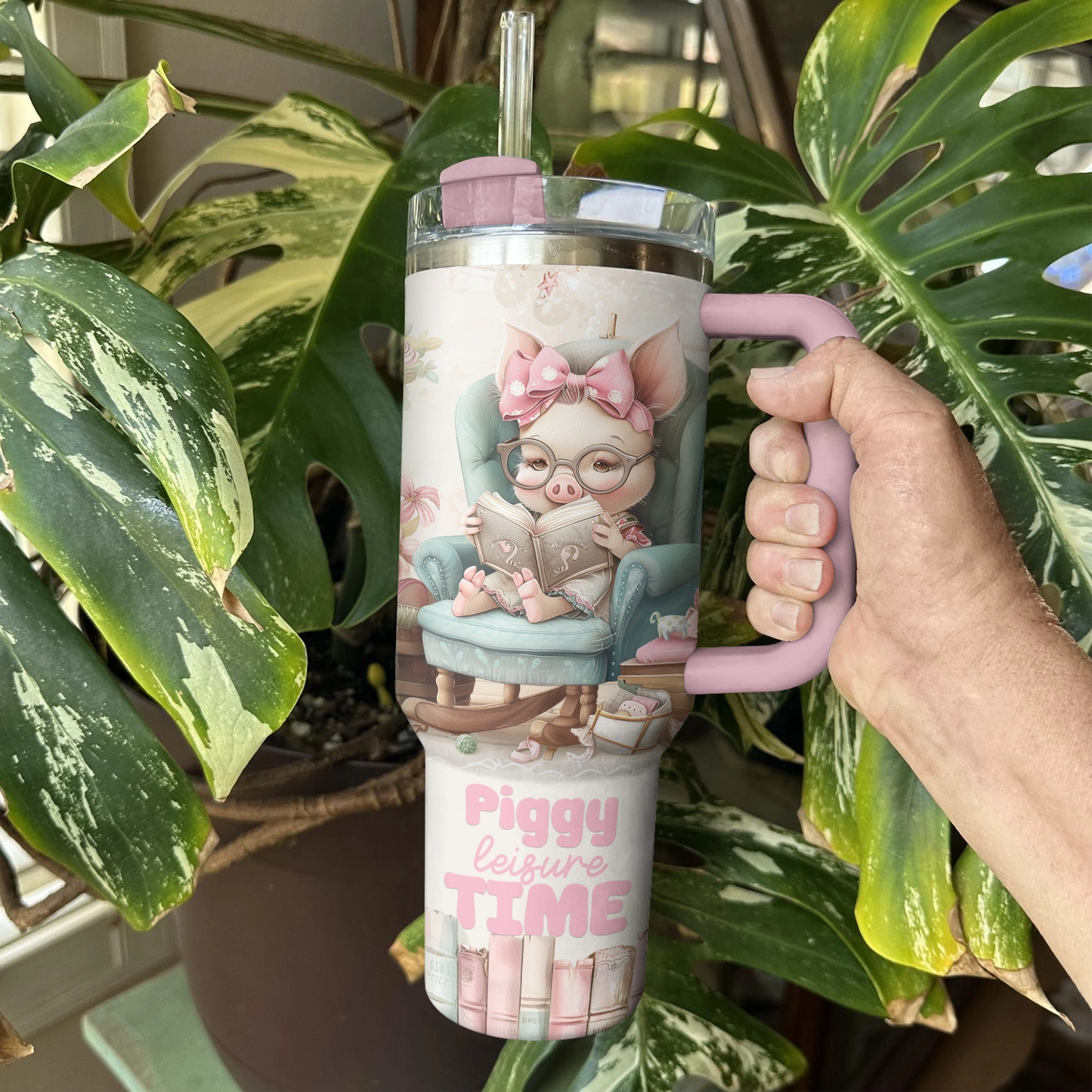 Shineful Tumbler Piggy Leisure Time