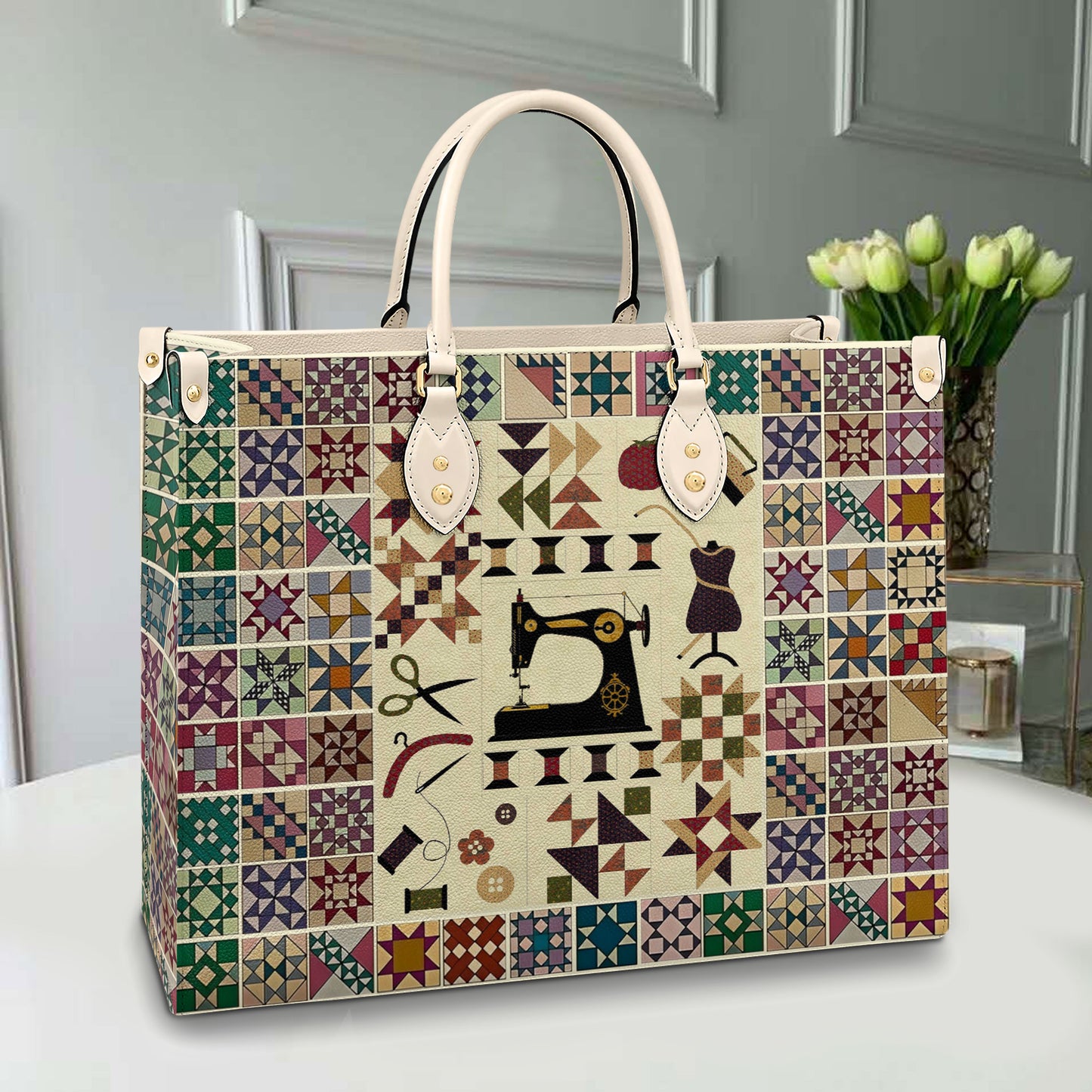 Glänzende Ledertasche Classic Quilter's Dream