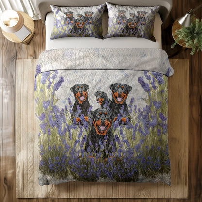 Shineful All Season Quilt 3-Piece Set - Rottweiler Field Dreams