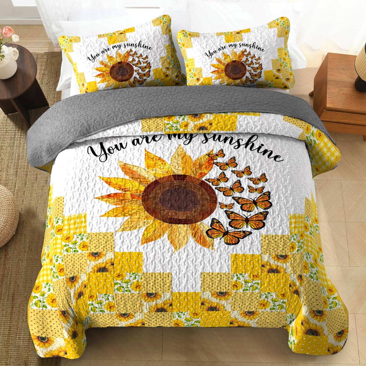 Shineful All Season Quilt 3-Piece Set Be Sunshine