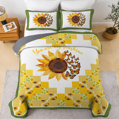 Shineful All Season Quilt 3-Piece Set You Are My Sunshine