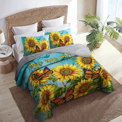 Shineful All Season Quilt 3-Piece Set Sunflower Garden Lovely