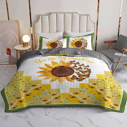 Shineful All Season Quilt 3-Piece Set You Are My Sunshine