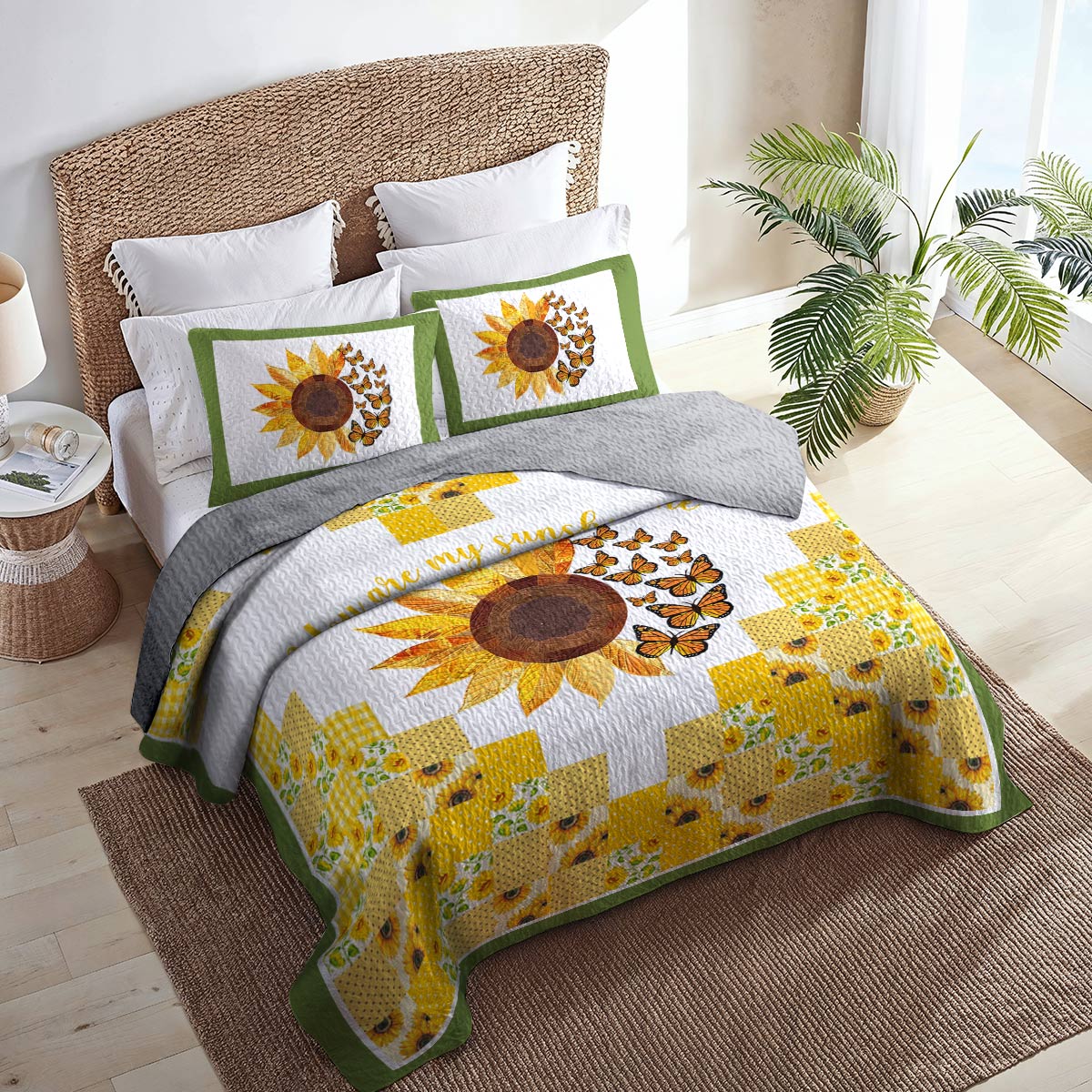 Shineful All Season Quilt 3-Piece Set You Are My Sunshine