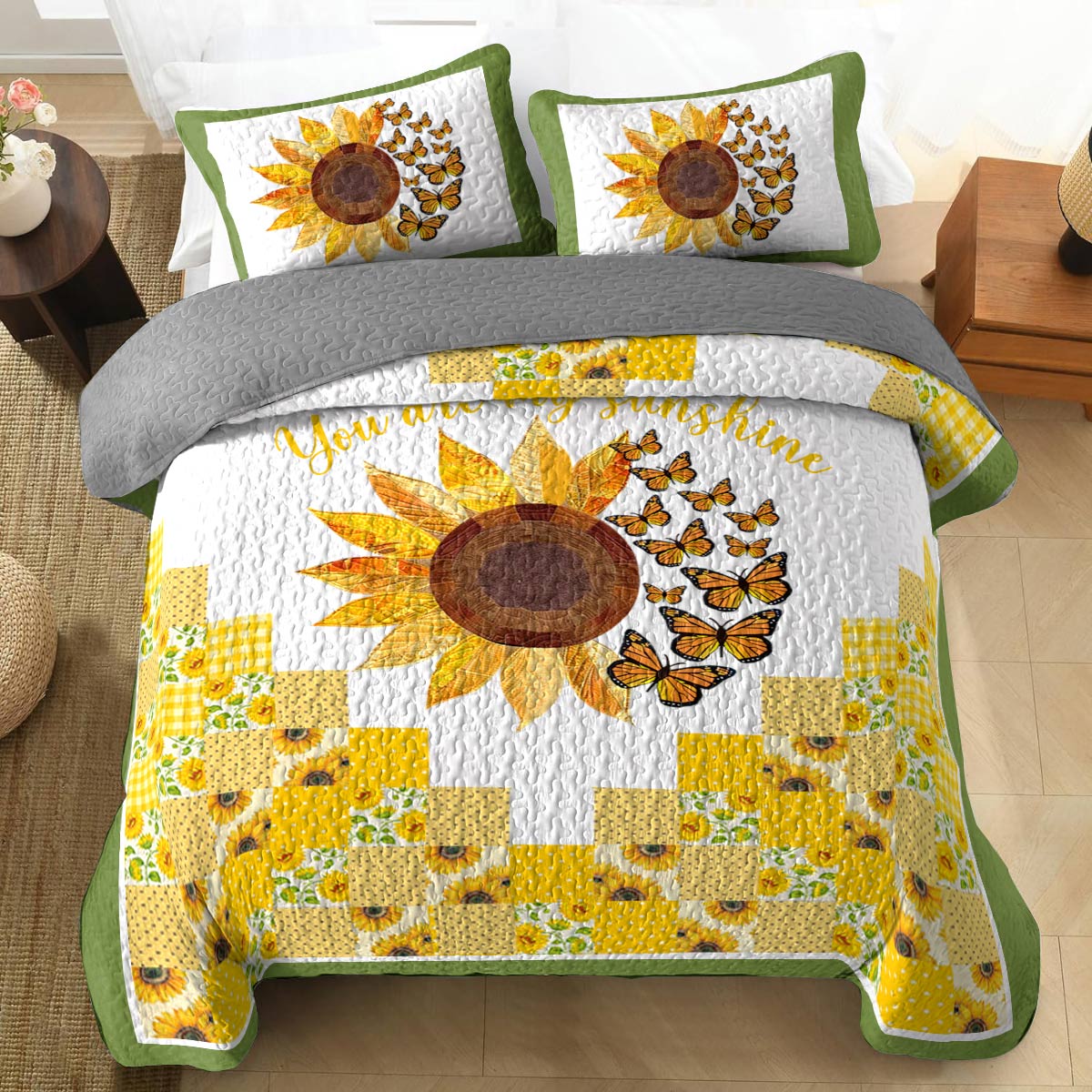 Shineful All Season Quilt 3-Piece Set You Are My Sunshine