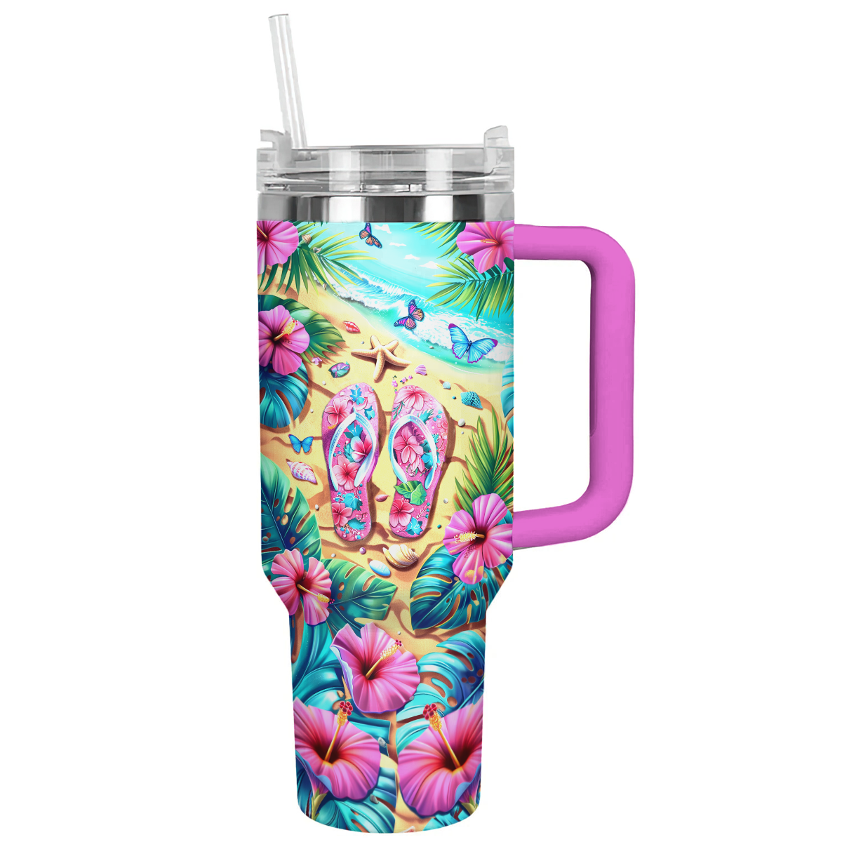 Shineful Tumbler Tropical Pink Flipflop