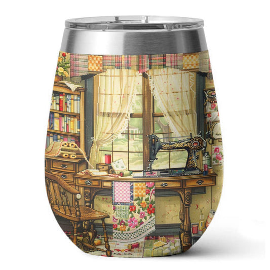 Shineful Wine Tumbler Sewing Room Lovely