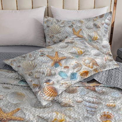 Shineful All Season Quilt 3-teiliges Set Schönes Strandleben