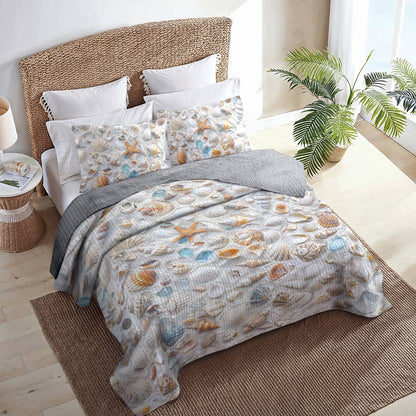 Shineful All Season Quilt 3-teiliges Set Schönes Strandleben