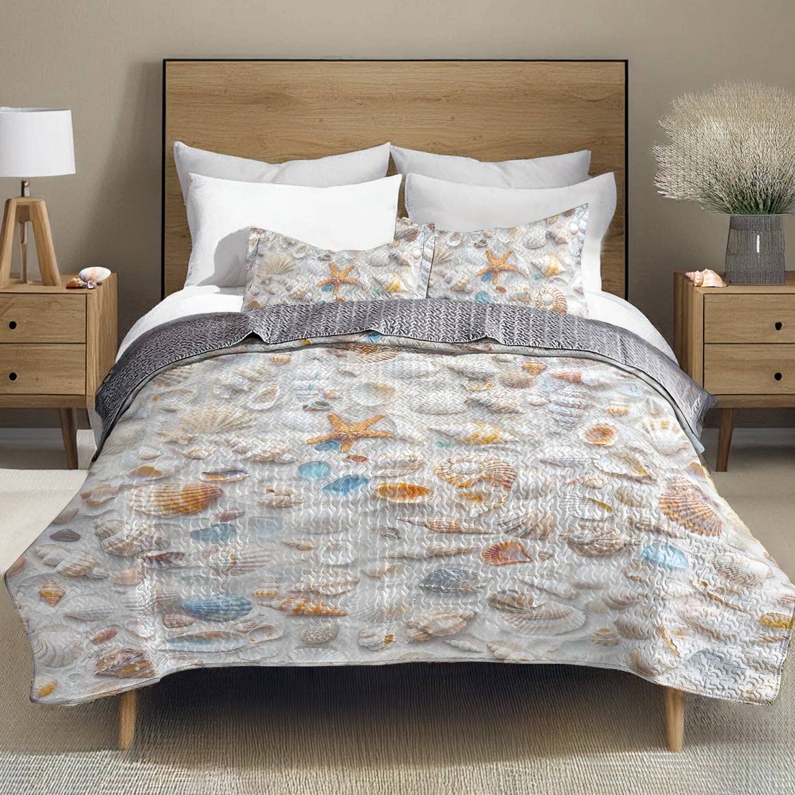 Shineful All Season Quilt 3-Piece Set Beautiful Beachlife