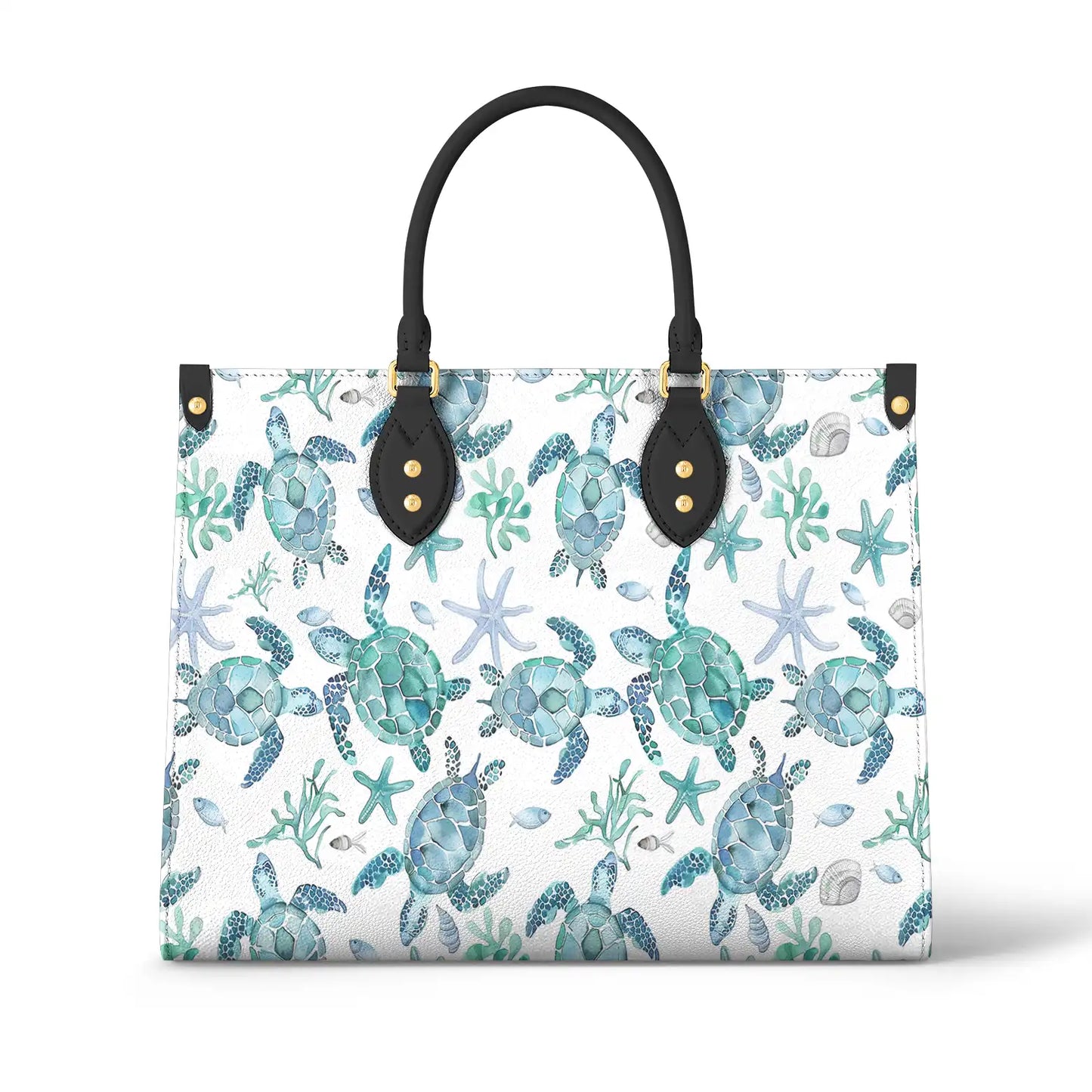 Shineful Leather Bag Blue Sea Turtle