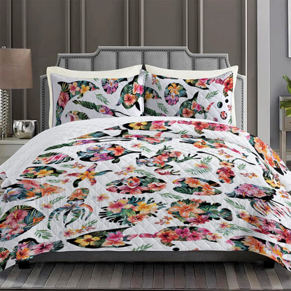 Shineful All Season Quilt 3-Piece Set Sea Tropical Bliss