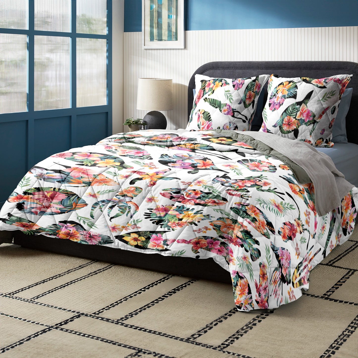 Shineful All Season Quilt 3-Piece Set Sea Tropical Bliss