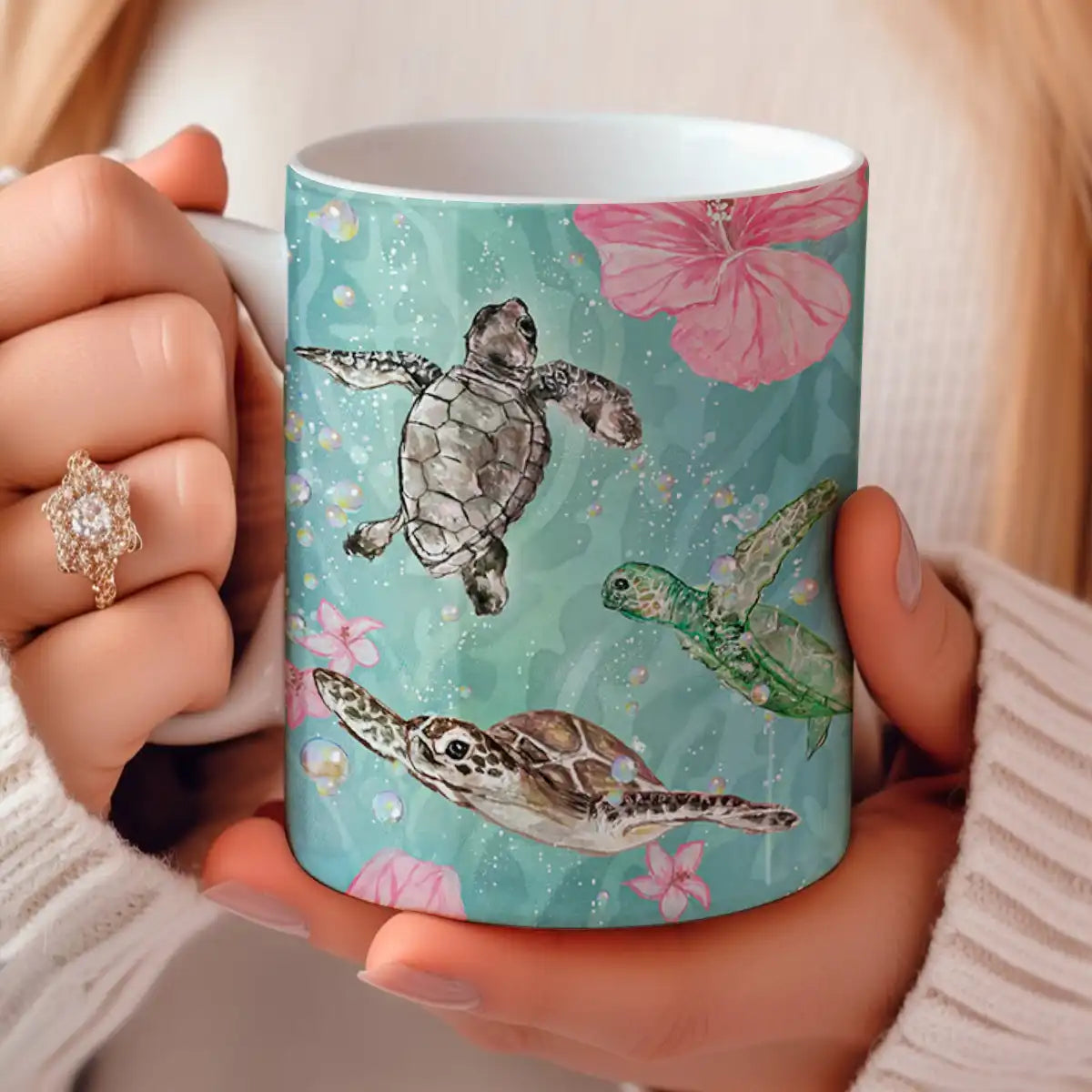 Shineful Ceramic Mug Sea Turtle Freedom