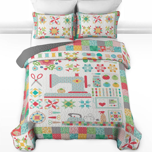 Shineful All Season Quilt 3-Piece Set Happy Stitches