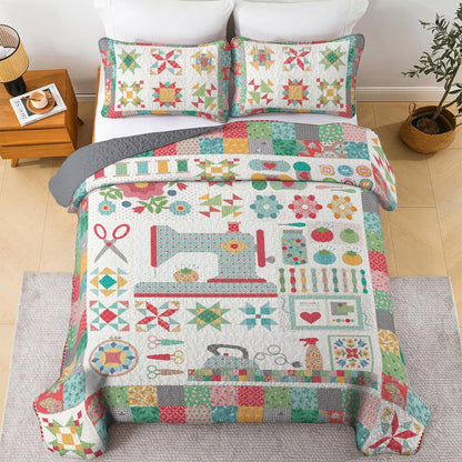 Shineful All Season Quilt 3-Piece Set Happy Stitches