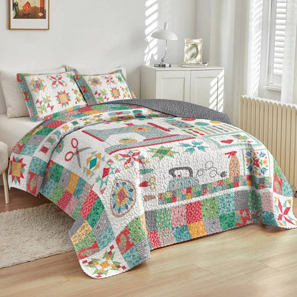 Shineful All Season Quilt 3-Piece Set Happy Stitches