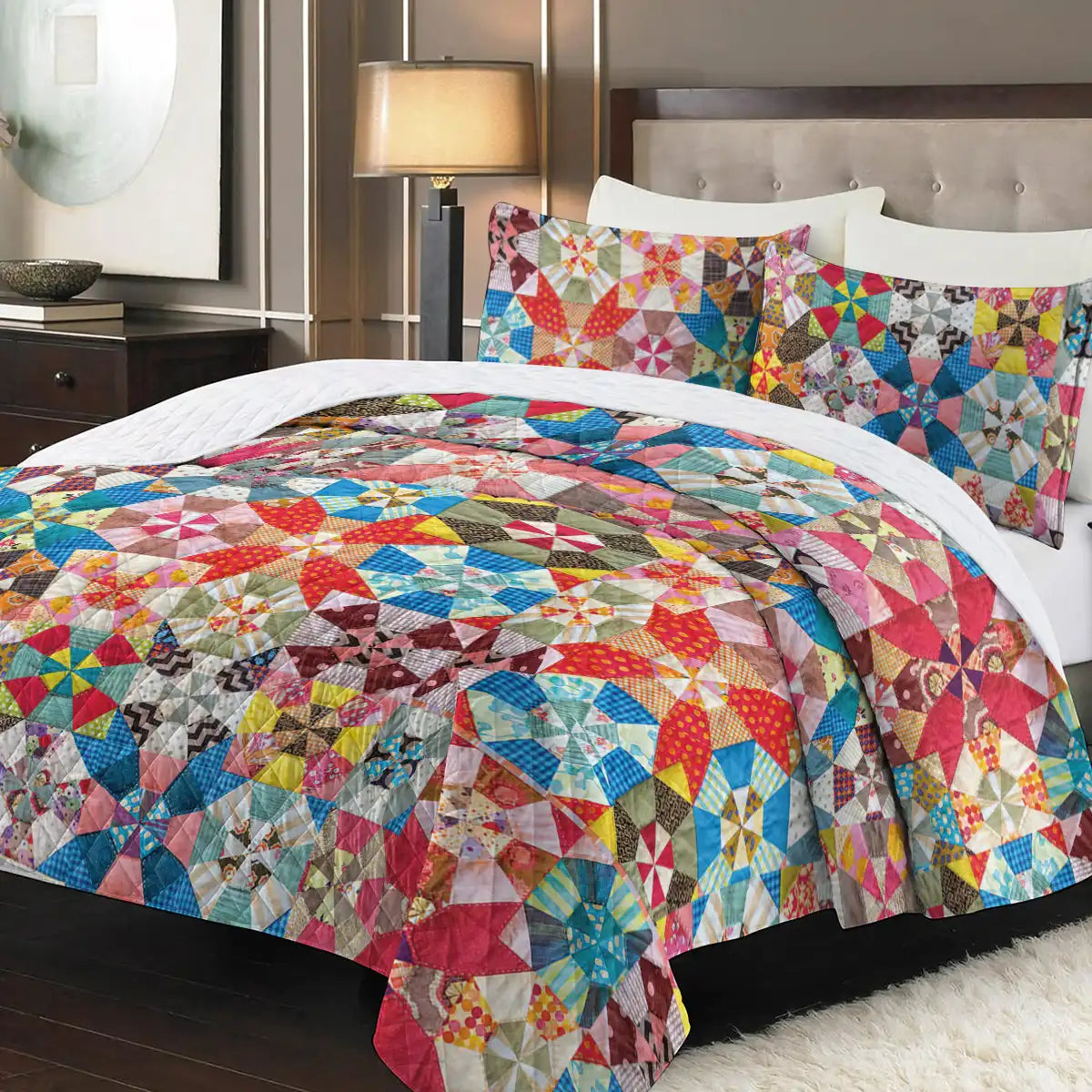 Shineful Quilt 3-teiliges Set Erstaunliches Stoffnähen 