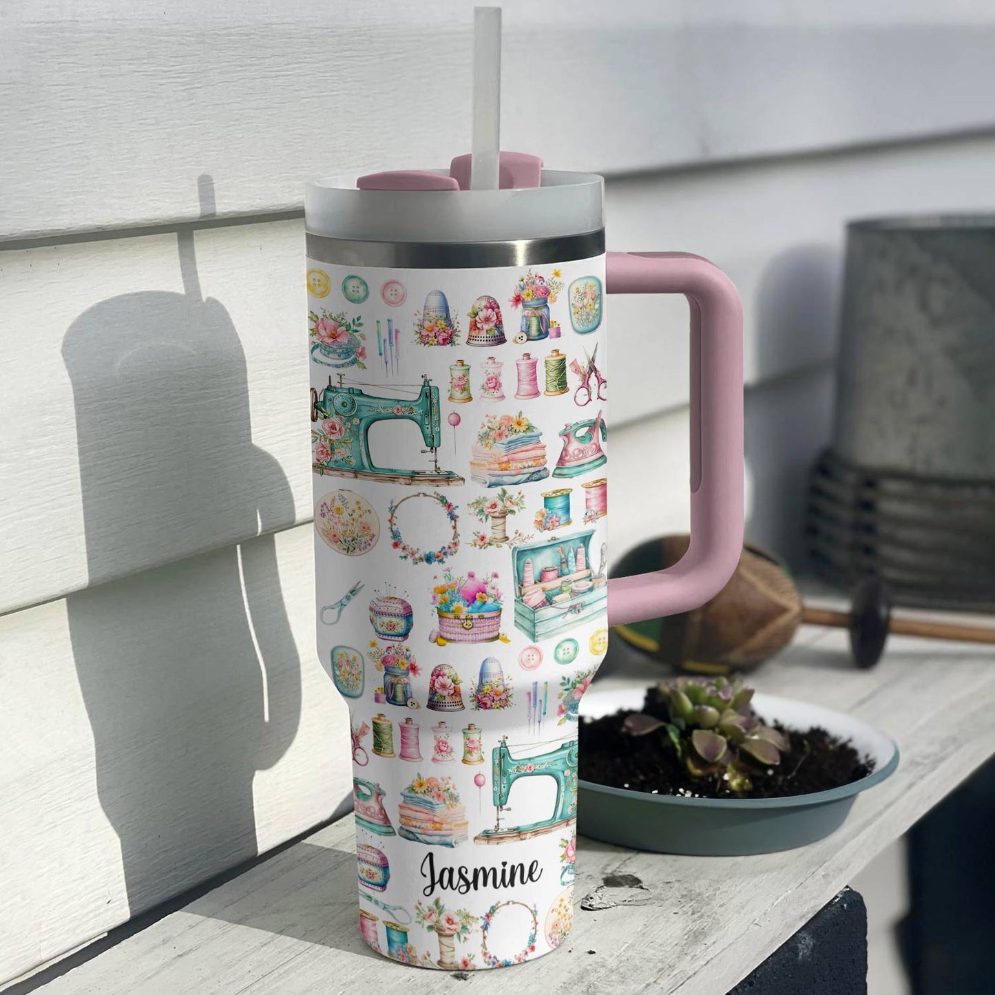 Shiny Tumbler – Nähset mit Blumenmotiv