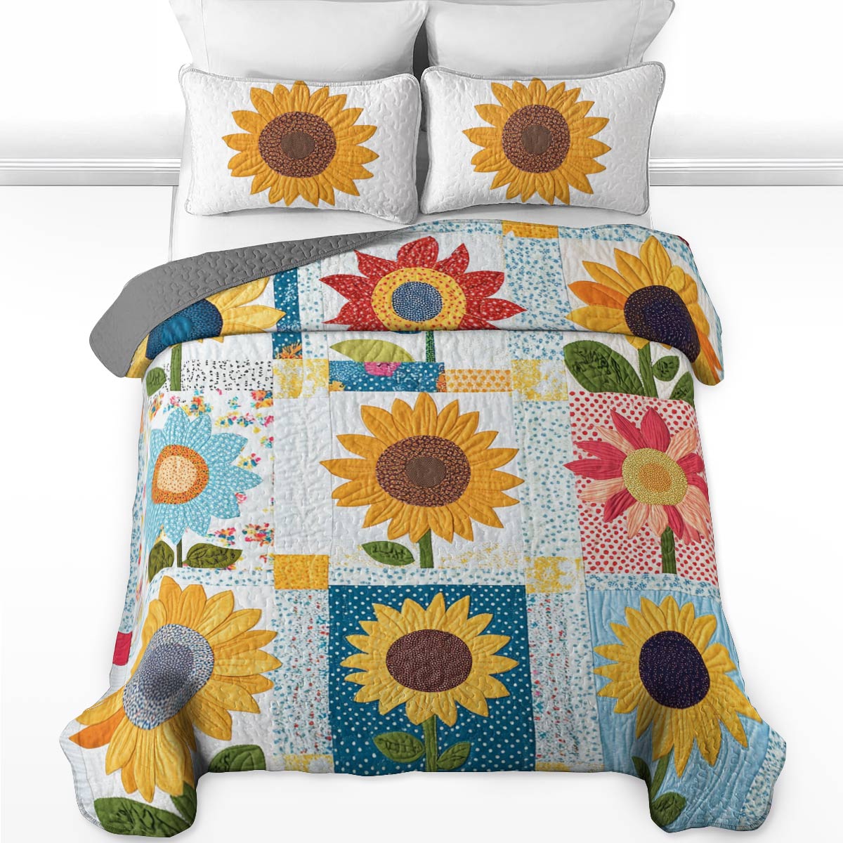 Shineful All Season Quilt 3-teiliges Set Love Sunshine Sonnenblumen