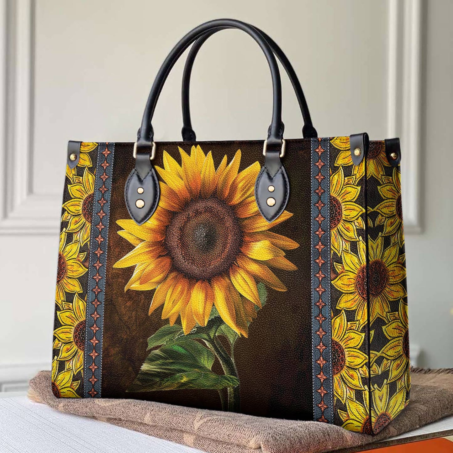 Shineful Leather Bag Sunflower Faith Hope