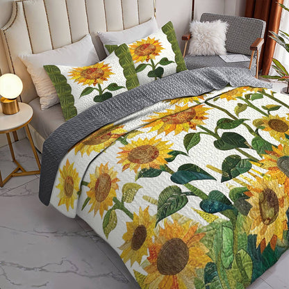 Shineful All Season Quilt 3-Piece Set Pretty Sunshine