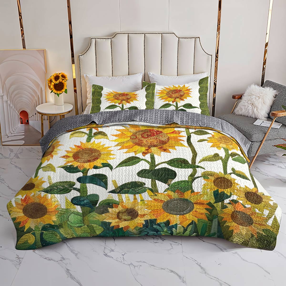 Shineful All Season Quilt 3-Piece Set Pretty Sunshine