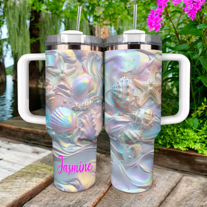 Shineful Tumbler Personalized Pearl Shell