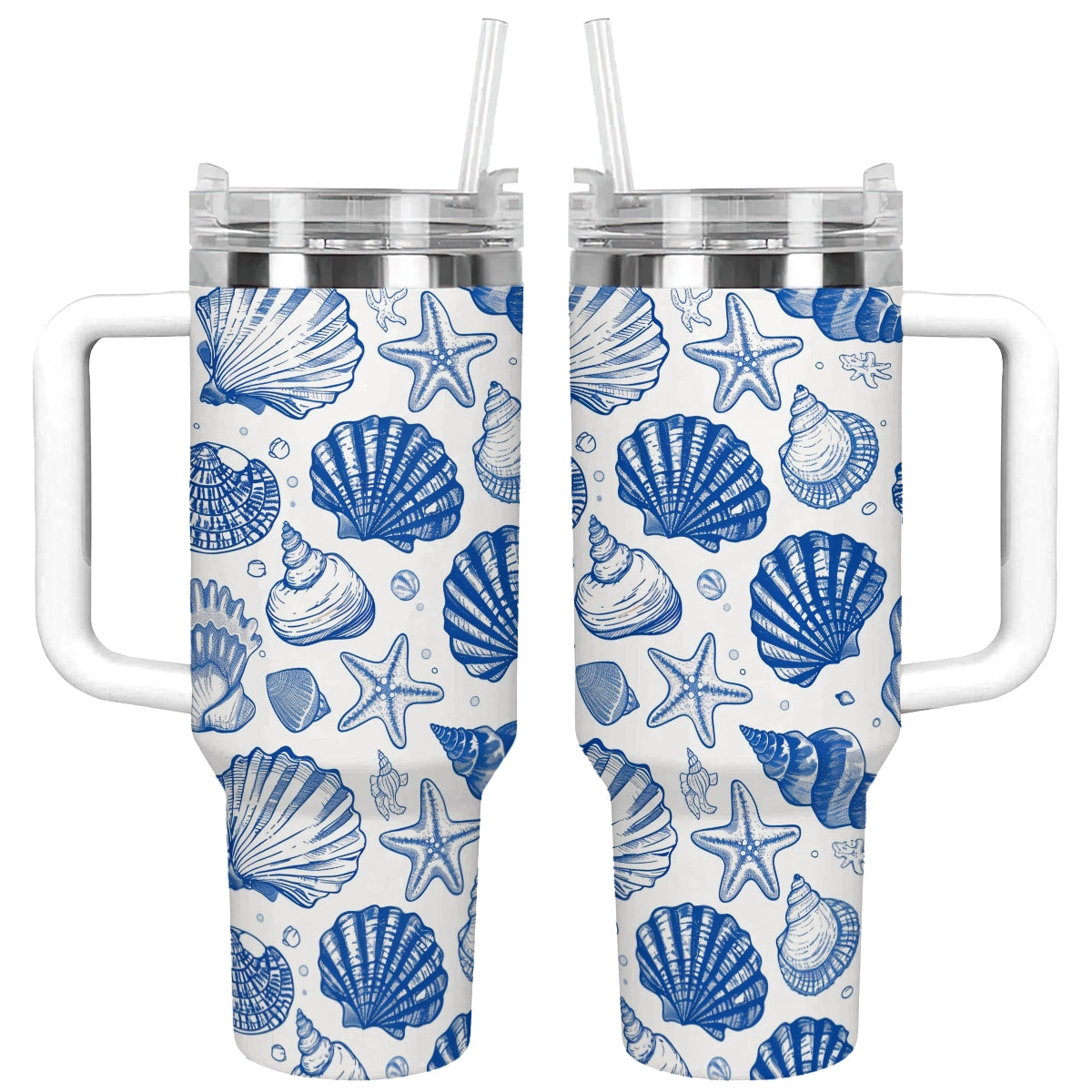 Shineful Tumbler Seaside Shell Sketch