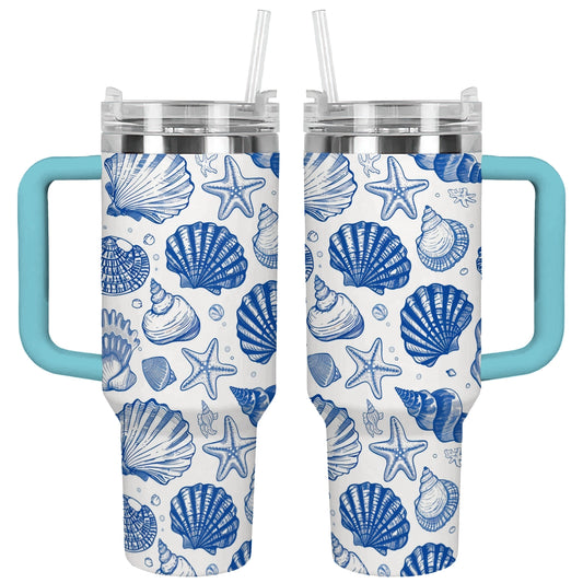 Shineful Tumbler Seaside Shell Sketch