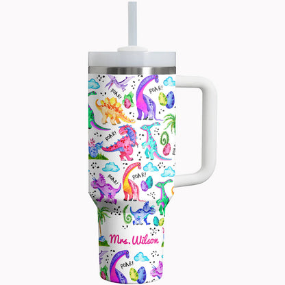 Dinosaur Shineful Tumbler Rainbow Rex