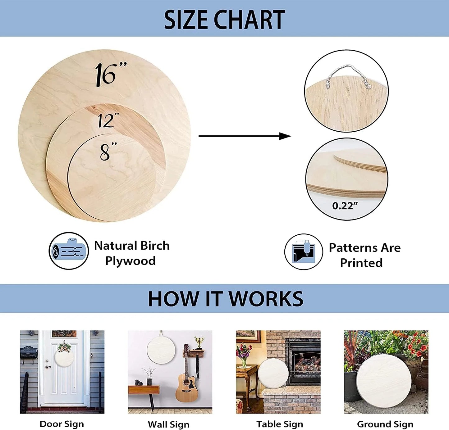 Glänzendes 2D-Holzschild, Hängedeko, Türschild – Heilige Hingabe