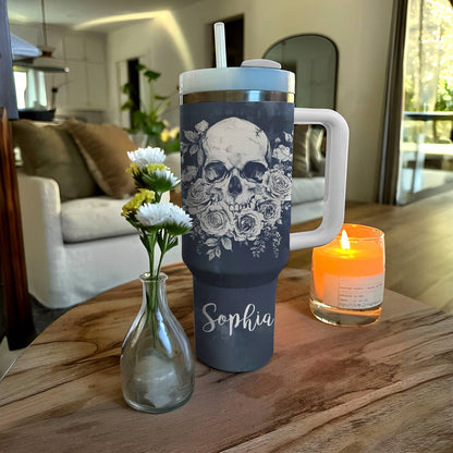 Shineful Tumbler Skull Personalized Faith Love