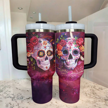 Glänzender Becher Happy Gorgeous Sugar Skull