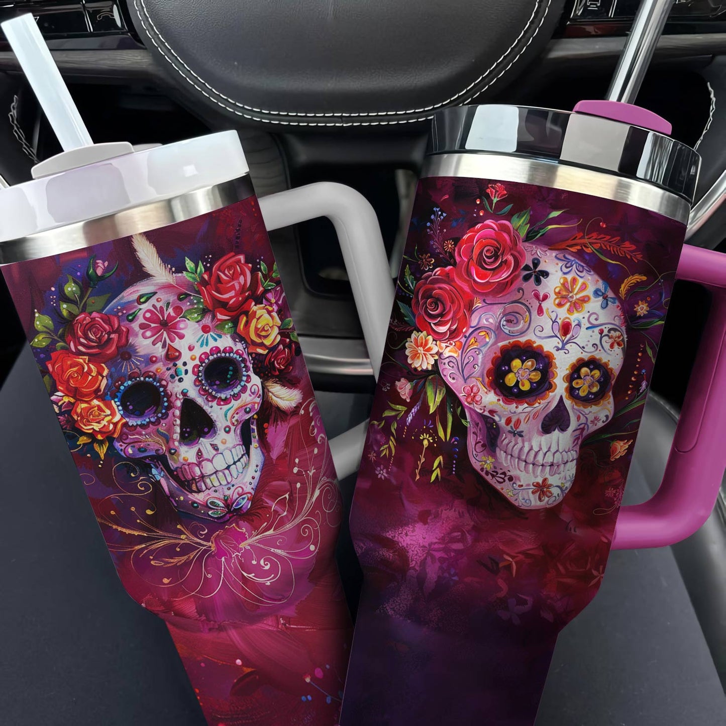 Shineful Tumbler Happy Gorgeous Sugar Skull