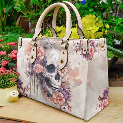 Skull Leather Bag Shineful Beautiful Love Tl10 Creamy White