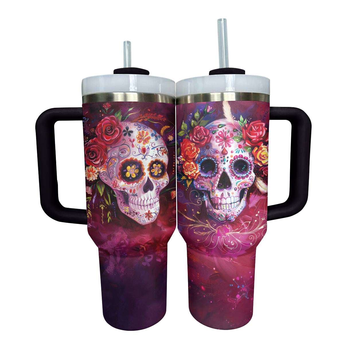 Glänzender Becher Happy Gorgeous Sugar Skull