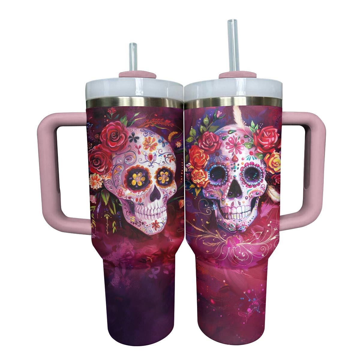 Glänzender Becher Happy Gorgeous Sugar Skull