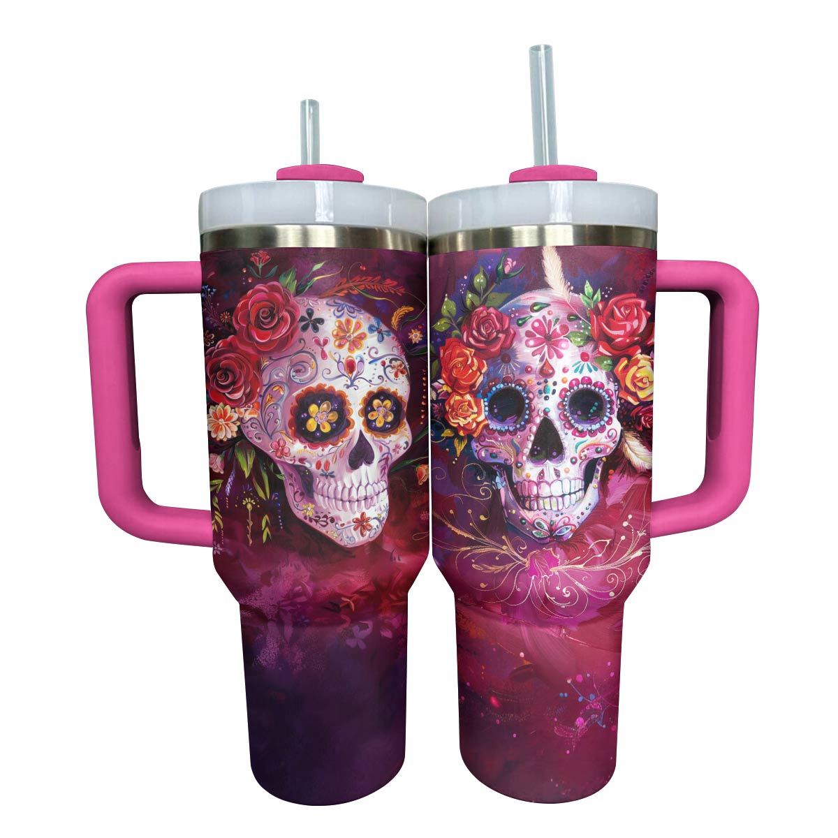 Glänzender Becher Happy Gorgeous Sugar Skull