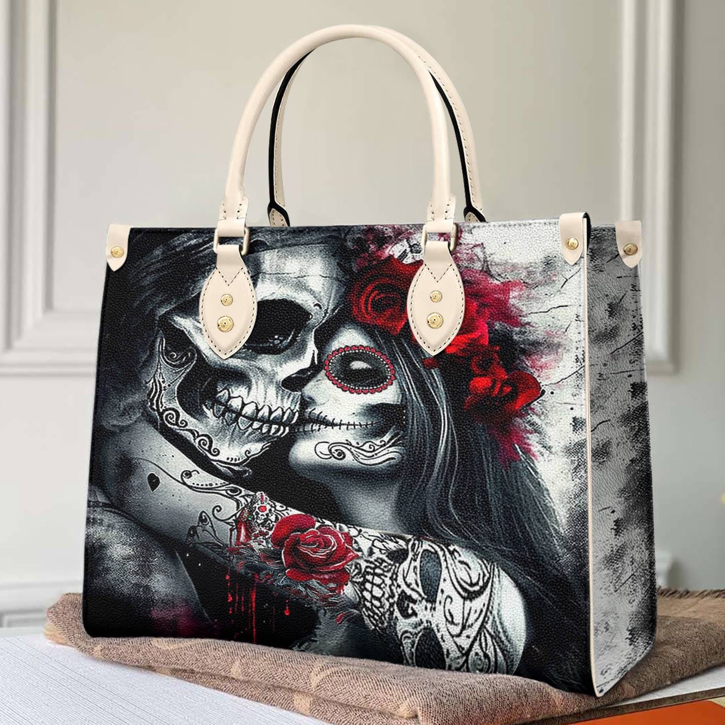 Skull Leather Bag Shineful Everlasting Love Tl10 Creamy White