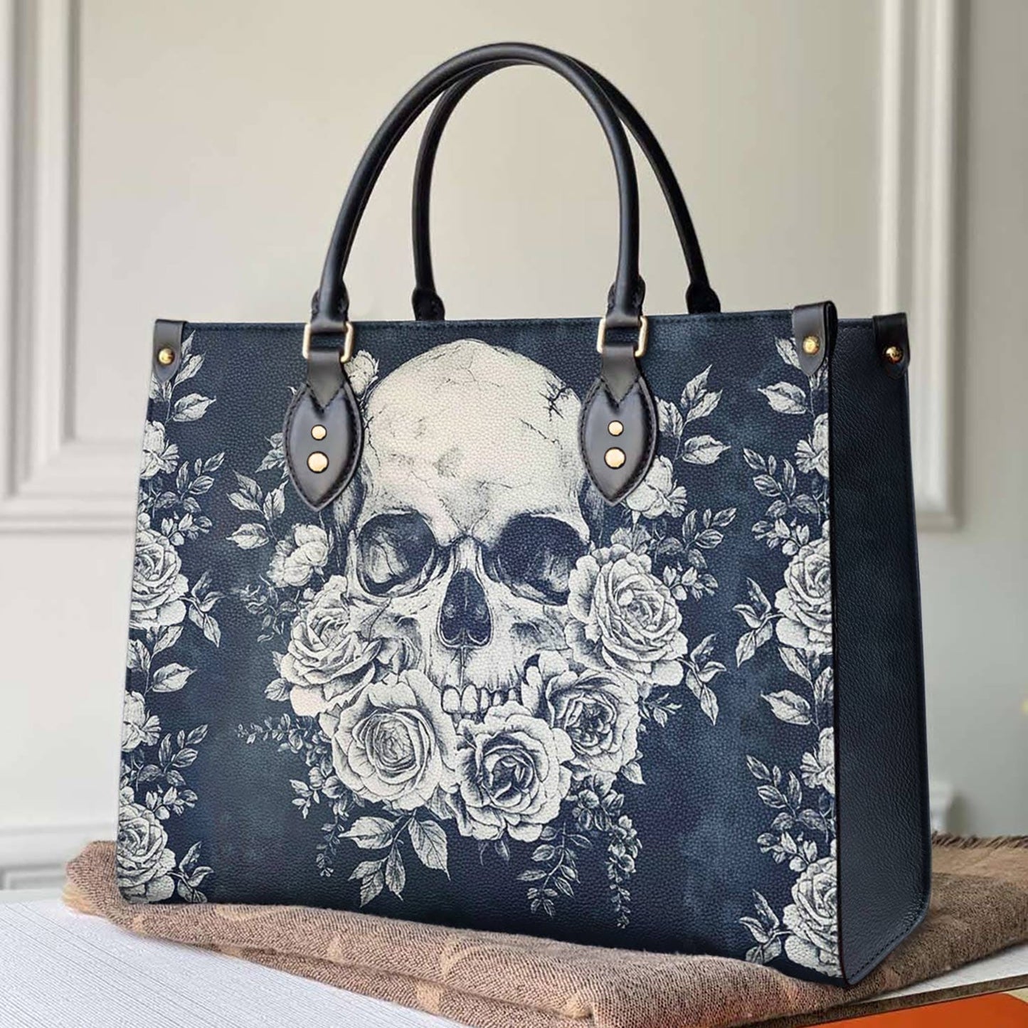 Skull Leather Bag Shineful Lovely Tl10 Black